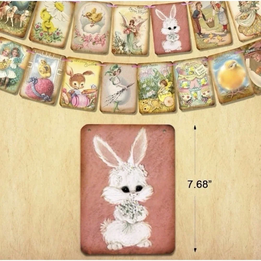 Vtg Style‎ Easter Banner Decoration NEW